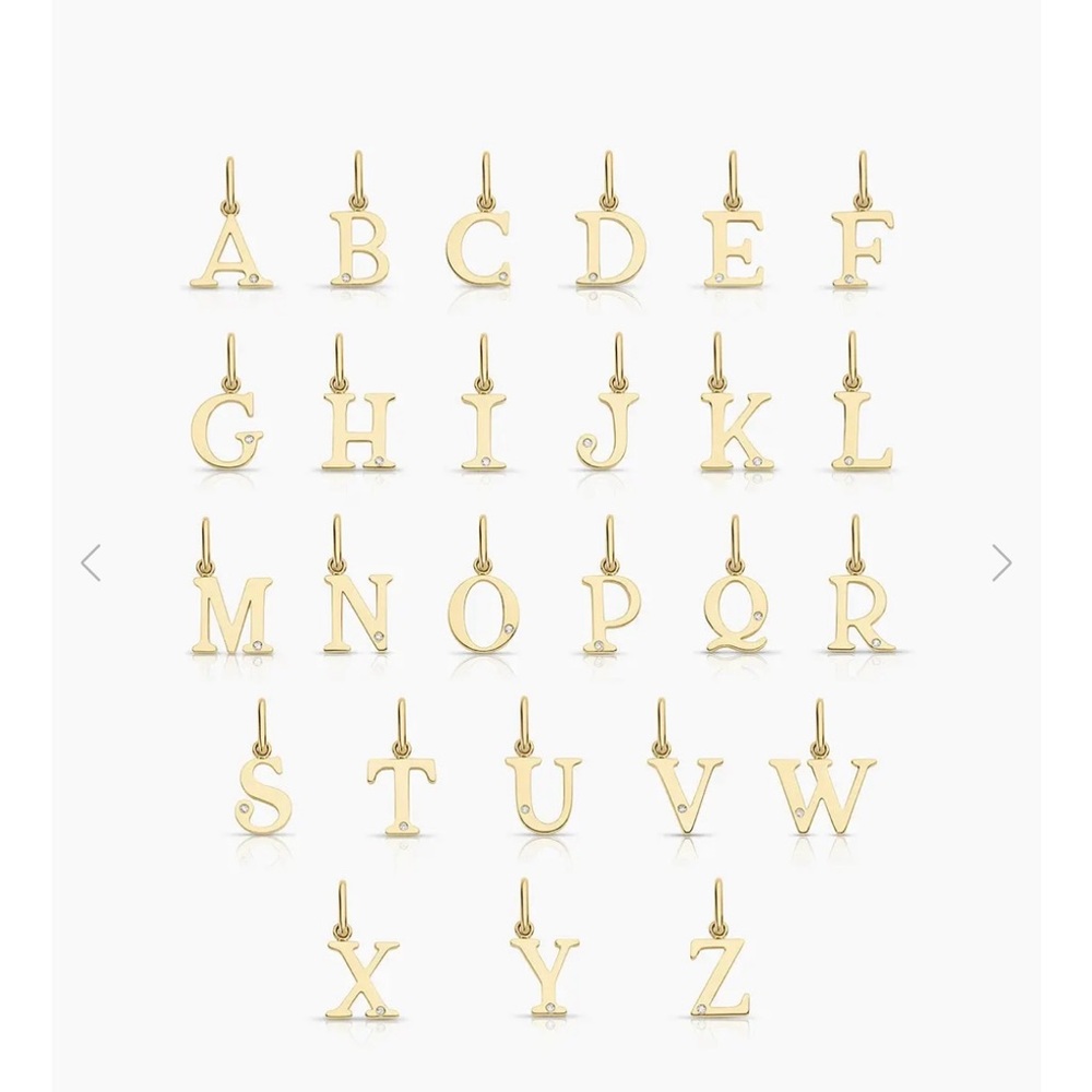 Gold Alphabet Initial Earrings